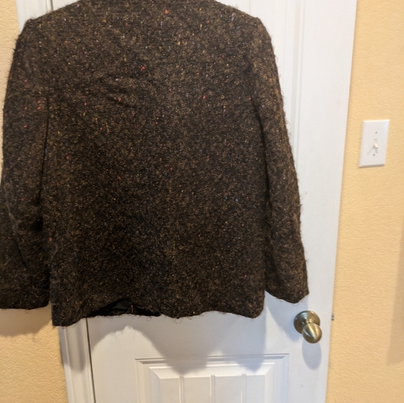 Bianca Brown Tweed Blazer Size 12 - Picture 11 of 16